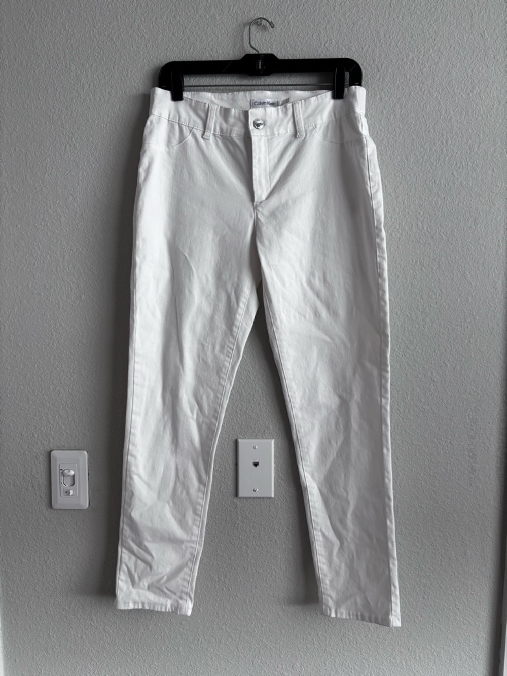 Calvin Klein White Men's Slim Chino Pants